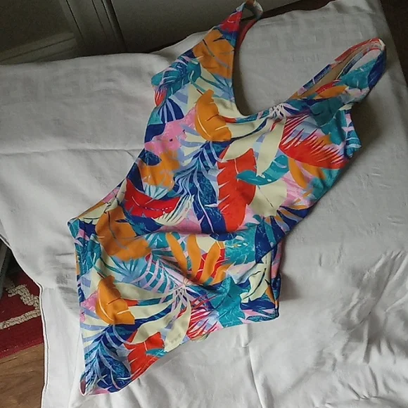 Old Navy Multicolor Tropical One Piece Swimsuit - Picture 10 of 12